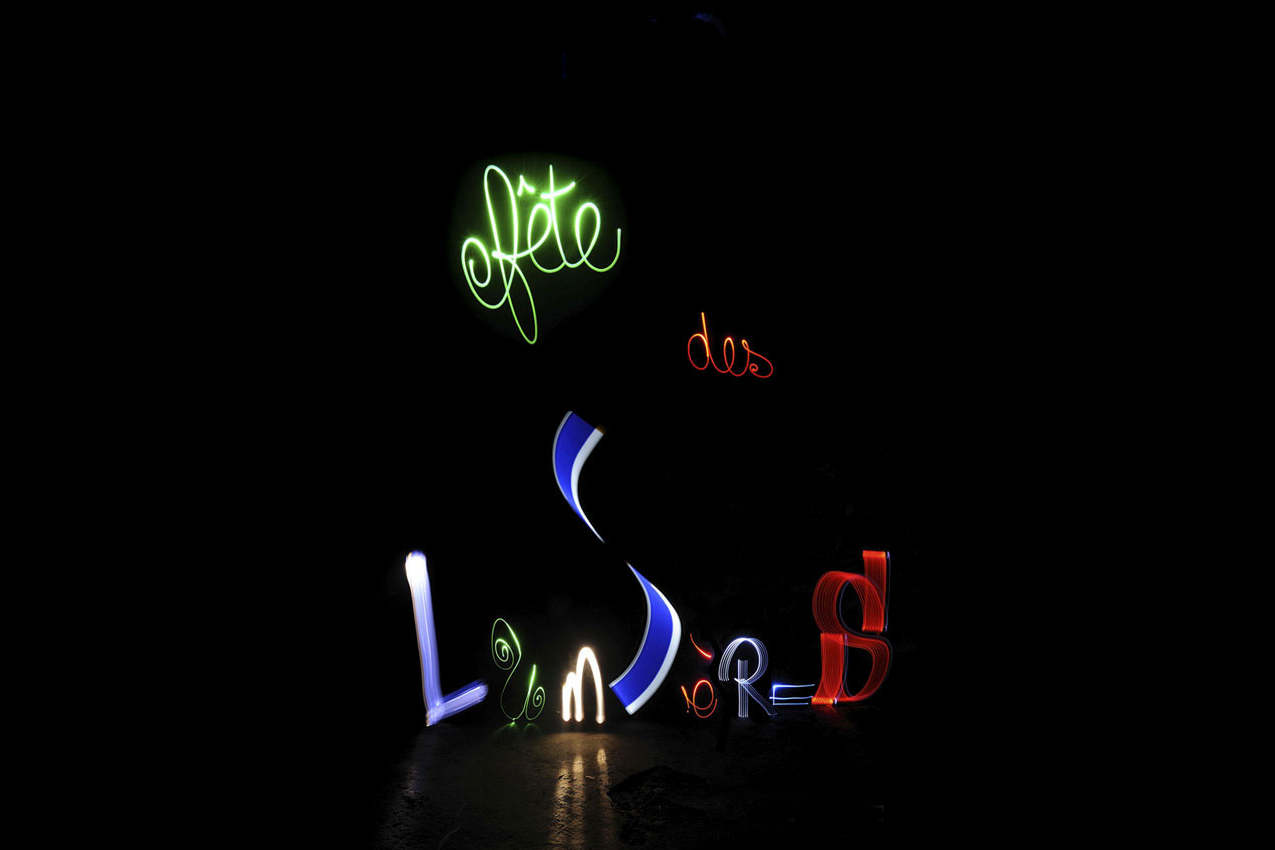 Light Painting Communication Fête des Lumières